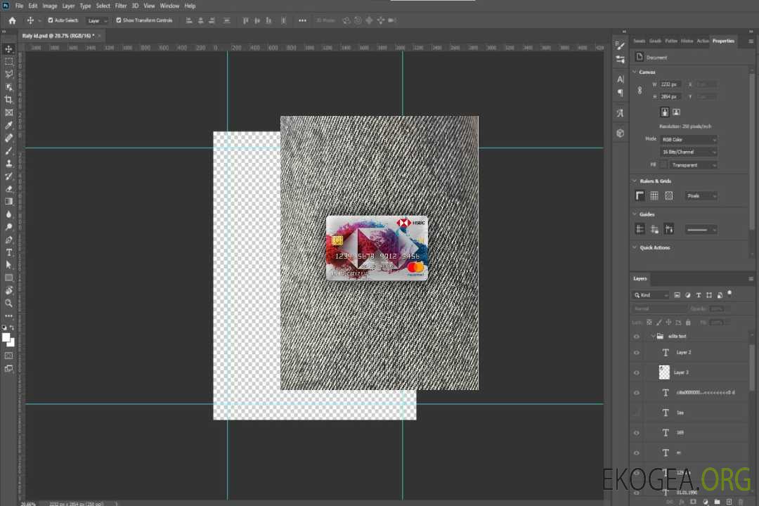 Photolook mastercard de la banque HSBC luxembourgeoise template